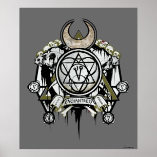 Suicide Squad   Enchantress Symbols Tattoo Art Poster