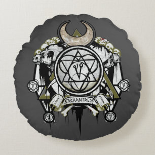 Suicide Squad   Enchantress Symbols Tattoo Art Rond Kussen