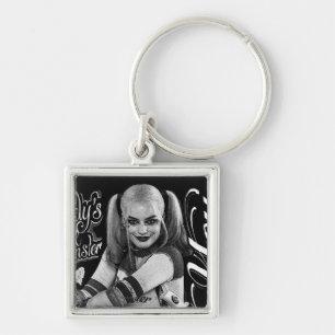 Suicide Squad Foto Harley Quinn Typografie Sleutelhanger