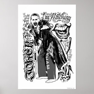 Suicide Squad   Foto Joker Typografie Poster