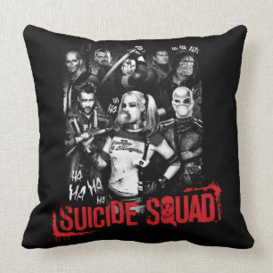 Suicide Squad   Foto van Grunge Group Kussen