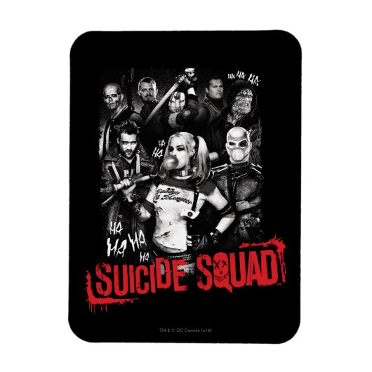 Suicide Squad | Foto van Grunge Group Magneet (Verticaal)
