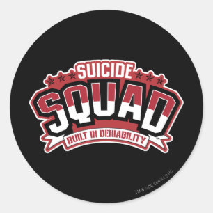 Suicide Squad Gebouwd in ontkennbaarheid Ronde Sticker