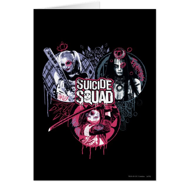 Suicide Squad | Girls Graffiti Badges (Devant)