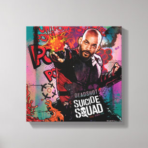 Suicide Squad   Graffiti in doodshot Canvas Afdruk