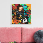 Suicide Squad | Graffiti met kenmerk Rick Flag Canvas Afdruk (Insitu (Woonkamer))