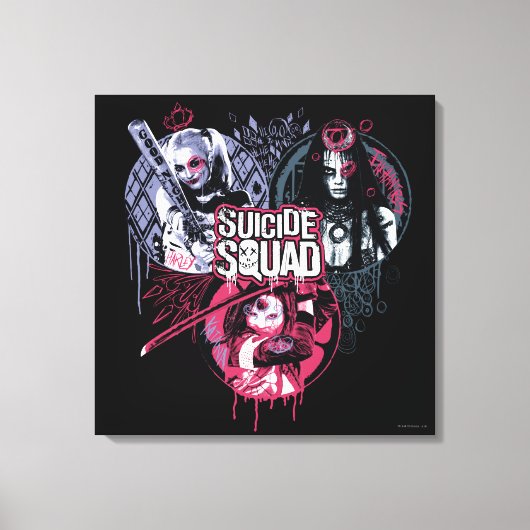 Suicide Squad | Graffiti-toegangspasjes voor klein Canvas Afdruk (Voorkant)