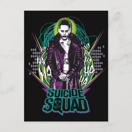 Suicide Squad | Grafisch joker Retro Rock Briefkaart (Voorkant)