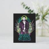 Suicide Squad | Grafisch joker Retro Rock Briefkaart (Staand voorkant)