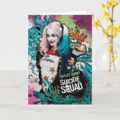 Suicide Squad | Harley Quinn Character Graffiti Kaart (Gele Bloem)