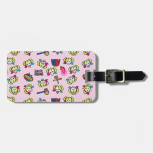 Suicide Squad Harley Quinn Emoji Pattern Bagagelabel