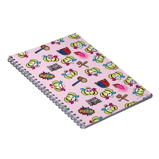 Suicide Squad | Harley Quinn Emoji Pattern Notitieboek (Rechterzijde)