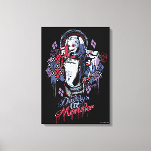Suicide Squad Harley Quinn Inked Graffiti Canvas Afdruk