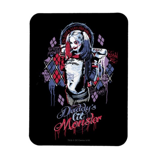 Suicide Squad | Harley Quinn Inked Graffiti Magneet (Verticaal)