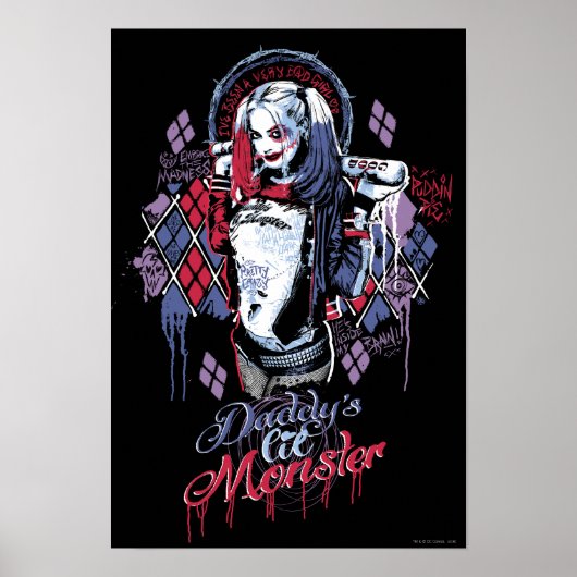 Suicide Squad | Harley Quinn Inked Graffiti Poster (Voorkant)