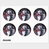 Suicide Squad | Harley Quinn Inked Graffiti Ronde Sticker (Vel)