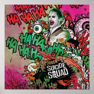 Suicide Squad Joker Character Graffiti Poster