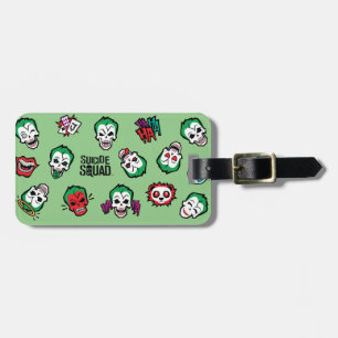 Suicide Squad Joker Emoji Pattern Bagagelabel
