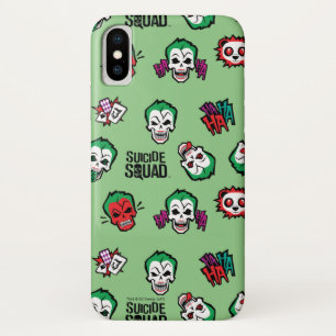 Suicide Squad   Joker Emoji Pattern iPhone X Hoesje