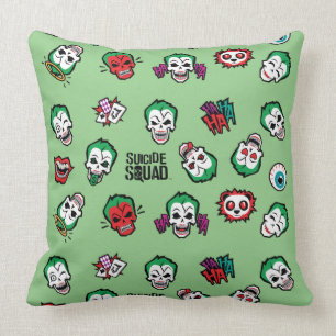 Suicide Squad   Joker Emoji Pattern Kussen