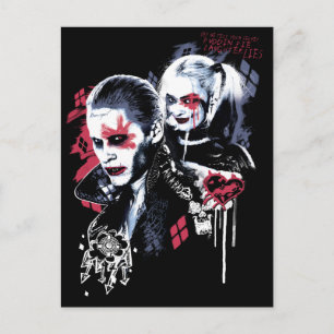 Suicide Squad   Joker & Harley Painted Graffiti Briefkaart