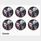 Suicide Squad | Joker & Harley Painted Graffiti Ronde Sticker (Vel)