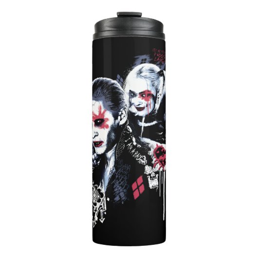 Suicide Squad | Joker & Harley Painted Graffiti Thermosbeker (Voorkant)