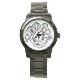 Suicide Squad Joker Skull "All In" Tattoo Art Horloge