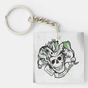 Suicide Squad   Joker Skull "All In" Tattoo Art Sleutelhanger