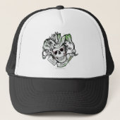 Suicide Squad | Joker Skull "All In" Tattoo Art Trucker Pet (Voorkant)