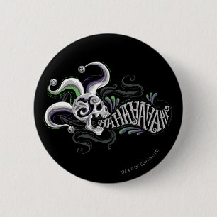 Suicide Squad   Joker Skull - Haha Ronde Button 5,7 Cm