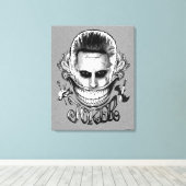 Suicide Squad | Joker Smile Canvas Afdruk (Insitu (Houten vloer))