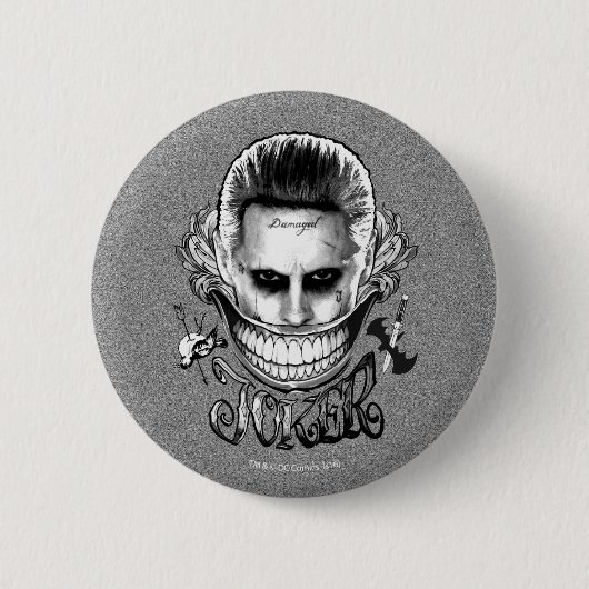 Suicide Squad | Joker Smile Ronde Button 5,7 Cm (Voorkant)