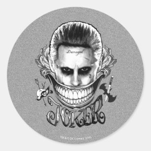 Suicide Squad Joker Smile Ronde Sticker