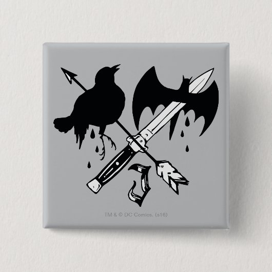 Suicide Squad | Joker-symbool Vierkante Button 5,1 Cm (Voorkant)