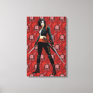 Suicide Squad Katana Comic Book Art Canvas Afdruk