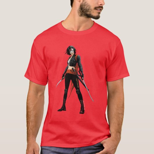 Suicide Squad | Katana Comic Book Art T-shirt (Voorkant)