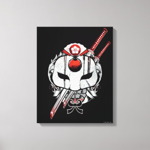 Suicide Squad Katana Mask & Swords Tattoo Art Canvas Afdruk