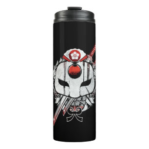 Suicide Squad Katana Mask & Swords Tattoo Art Thermosbeker