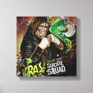 Suicide Squad   Killer Croc Character Graffiti Canvas Afdruk