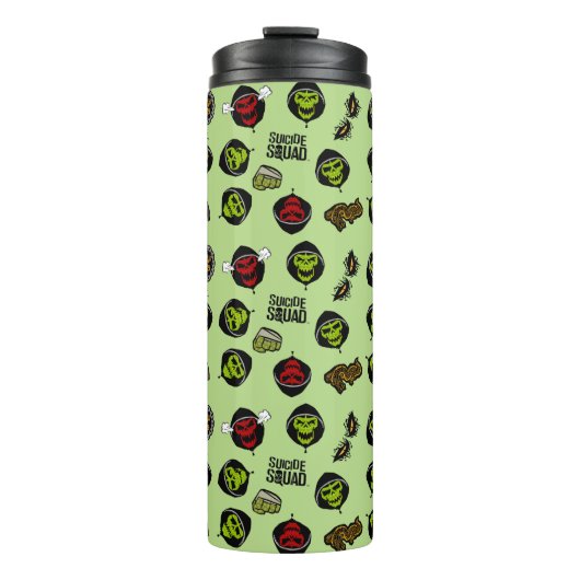 Suicide Squad | Killer Croc Emoji Pattern Thermosbeker (Voorkant)