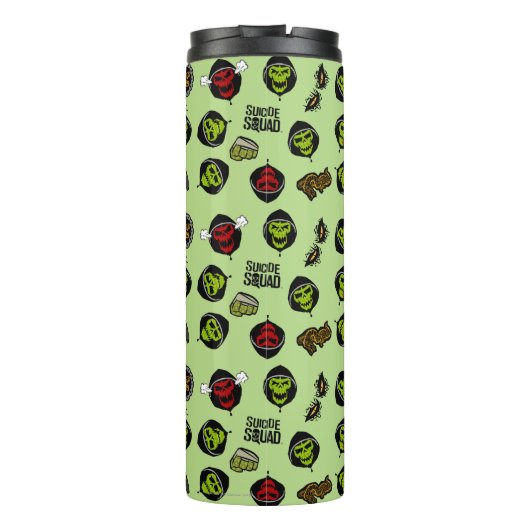 Suicide Squad | Killer Croc Emoji Pattern Thermosbeker (Achterkant)