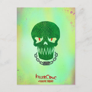 Suicide Squad   Killer Croc Head-pictogram Briefkaart