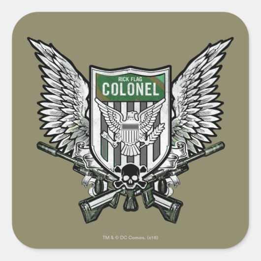 Suicide Squad | Kunst met Tattoo met loopgrap van  Vierkante Sticker (Voorkant)