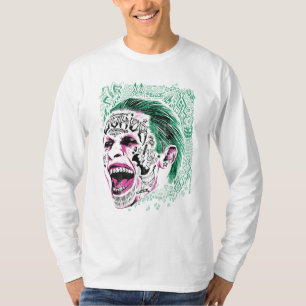 Suicide Squad   Laughing Joker Head Sketch T-shirt