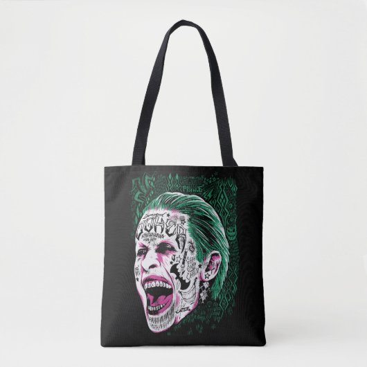 Suicide Squad | Laughing Joker Head Sketch Tote Bag (Voorkant)
