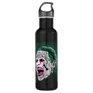 Suicide Squad   Laughing Joker Head Sketch Waterfles