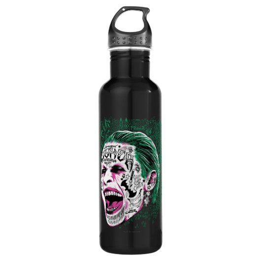 Suicide Squad | Laughing Joker Head Sketch Waterfles (Voorkant)
