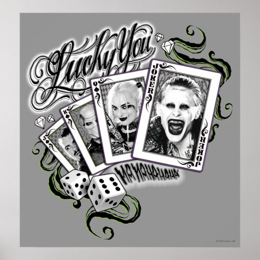 Suicide Squad | "Lucky You"-speelkaarten Poster (Voorkant)