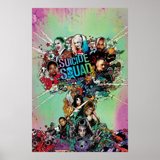 Suicide Squad | Paddenstoelwolexplosie Poster (Voorkant)